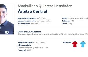 MAXIMILIANO QUINTERO SERÁ EL ÁRBITRO CENTRAL DE ESTA NOCHE