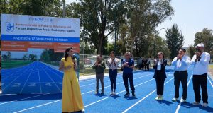 ENTREGA ALE GUTIÉRREZ PISTA ATLÉTICA EN LA DEPORTIVA RODRÍGUEZ GAONA
